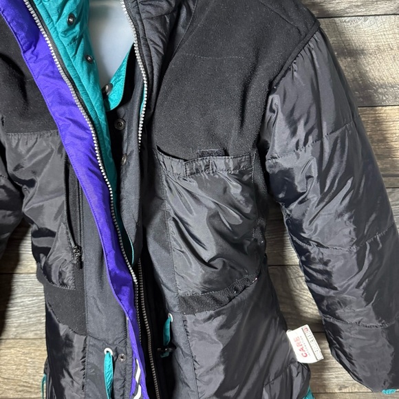 Obermeyer Ski Jacket Green 80s Retro Size 10 Vintage - Picture 10 of 13